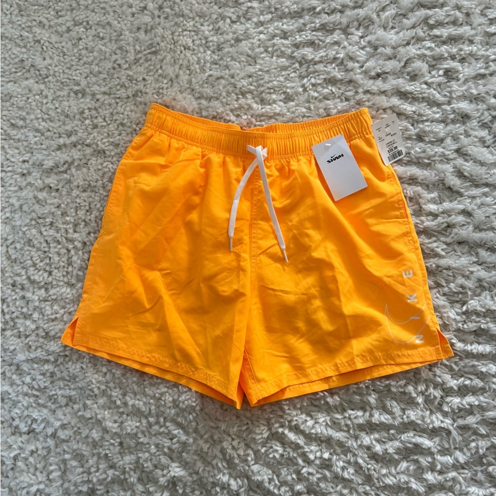 Men’s Nike Swim Orange Athletic Shorts Size Medium